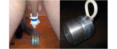 Mit einem Beschwerungsmittel können Sie einen größeren Penis machen